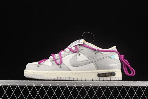 All Categories Nk SB Dunk Series Nk SB Dunk Low Low-top Sneakers #ZG Version OF x Nk Dunk Low OW White Gray Casual Sports Skateboard Shoes DM1602-111